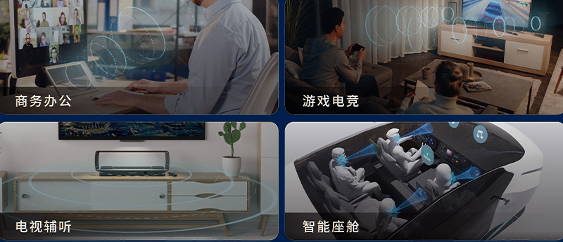 定向音響聚音屏技術(shù)已廣泛應用于    商務辦公、居家娛樂、老年人輔聽等場景