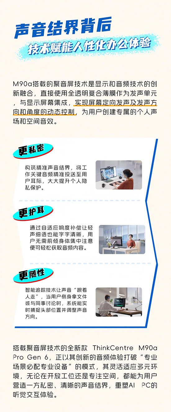 I人的理想辦公搭檔！全球首款聚音屏AI PC打造專屬聲音結(jié)界