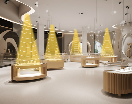 專柜定向喇叭提供區(qū)域?qū)傩畔⒑痛黉N活動(dòng)介紹，避免干擾，增強(qiáng)購(gòu)物體驗(yàn)。